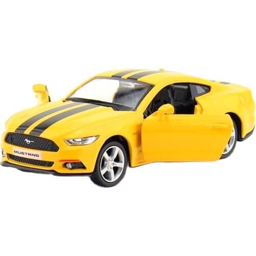 Ford Mustang 1/36 Metal Vehicle Diecast Pull Back Car Model Toys for Collection Xmas Gift Office Home Decoration