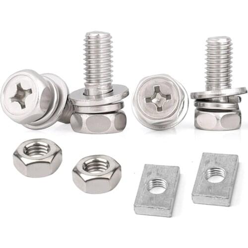 2 Set Universal Motorcycle Scooter ATV Dirt Bike Battery Terminal Nut and Bolt Screws M5x10mm M6x12mm 4Ah 5Ah 6AH 7Ah