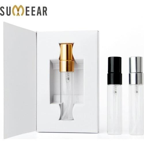 20 Pieces/Lot 3ml 5ml mini Perfume Bottle With Atomizer Packaging Boxes And Glass Perfume Bottle Customizable LOGO