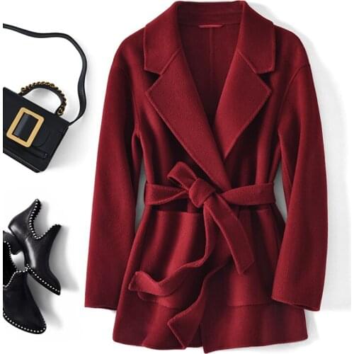 2020 Double-faced Coat Clothes Wool Jacket Spring Autumn Coats and Jackets Women Korean Overcoat B70042 J5099