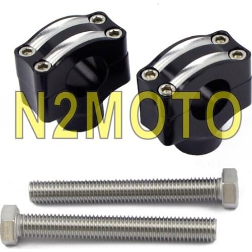 25mm Universal Motorcycle Handle Bar Low Riser Clamps 1 inch For Harley Custom Bobber Chopper Cafe Racer EXC Dirt Pit Bike