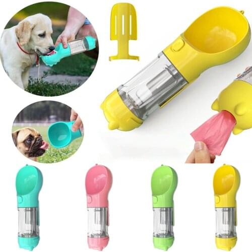 3 In 1Portable Dog Water Bottle Drink Cups With Garbage And Shovel For Dogs Cats Outdoor Pet Water Feeder Bowl Traveling Cup