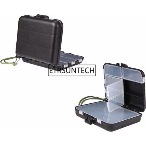50Pcs Mini Fishing Tackle Box Fish Lures Hooks Baits Plastic Storage Holder Square Case Fishing Accessories