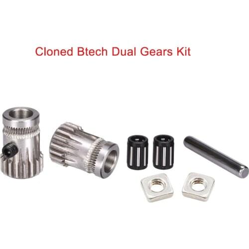 1Set 3D Printer Accessories MK2/MK3 Cloned Btech Dual Gears DIY Kit Steel Pulleys Kit 3D Printer Gears Extrusion Wheel