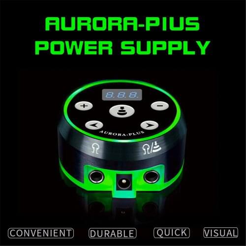Professional Mini Aurora Plus LED Touch Pad Tattoo Power Supply With Adaptor for Rotary Tattoo Machines Tattoo Supplies