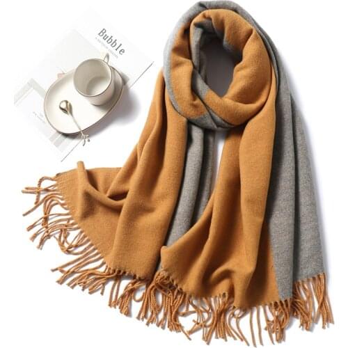 Large Soft Cozy Cashmere Pashmina Woven Head Scarf Womans Warm Shawl Stole Thick Wool Cape Solid Oversized Reversible Wraps