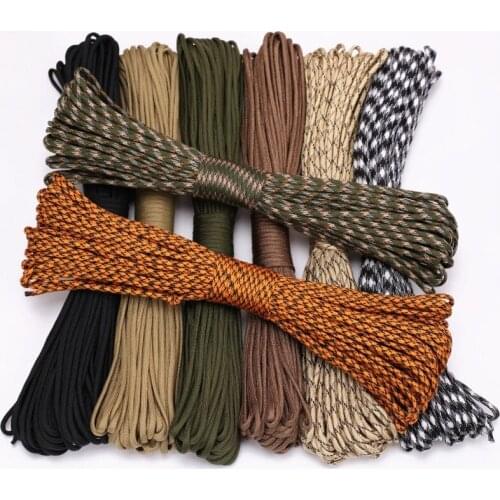 Camouflage5/10/20/30 Meters Paracord 550 Parachute Cord Lanyard Mil Spec Type III 7 Strand Camping Survival Equipment Tents Rope