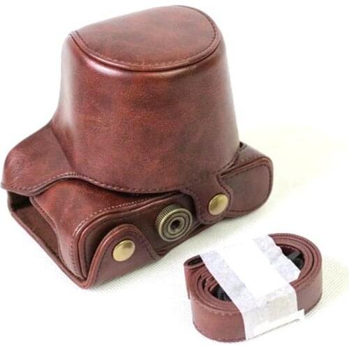 Full Body Precise Fit PU Leather Case for Fujifilm Fuji X-A7 XA7 X-A5 X-A20 xa5 xa20 15-45mm Lens Cover With Shoulder Strap