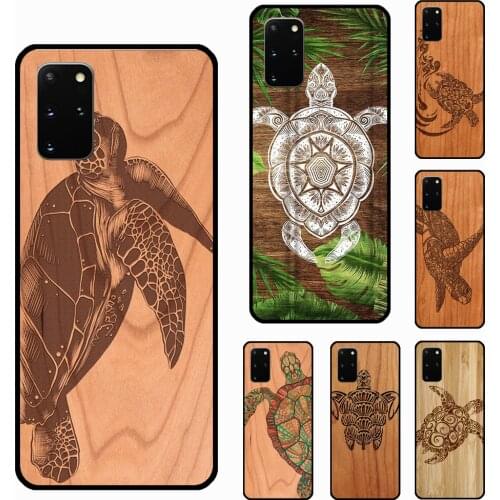 Turtle Wood Pattern Case For Samsung Galaxy S21 Ultra S20 FE S8 S9 S10 Plus S10e Note 20 Ultra 9 10 Cover