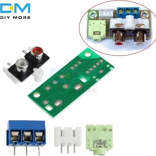 DIY Kit Audio Switch Board RCA 3.5mm Audio Input Block Module Board For Amplifier Electronic Kits
