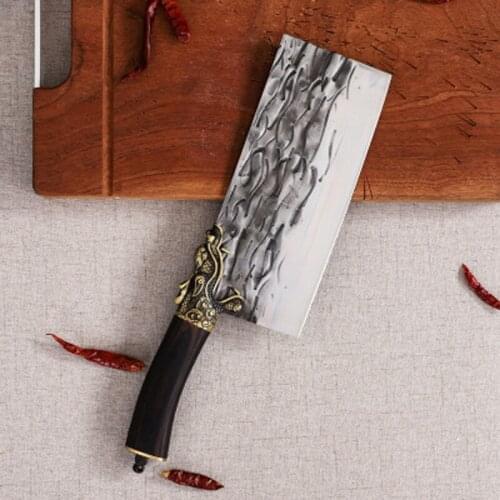 Household kitchen knife bone chopper hand forging slicing knife chopping dual purpose knife manual vegetable cutter