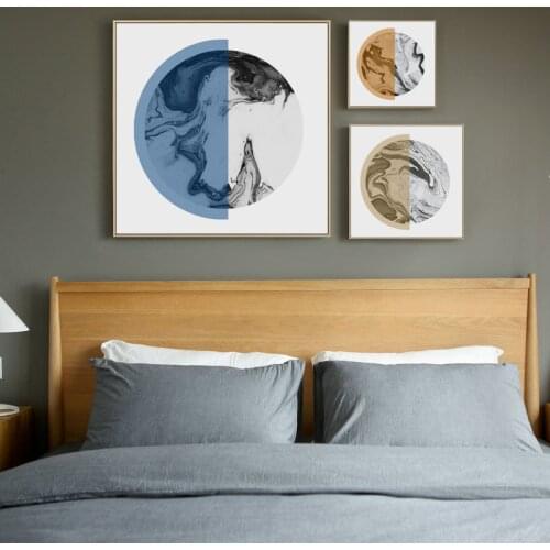 Geometric Abstract Purple Green Blue Scenery Texture Canvas Painting Print Poster Sofa Wall Picture Living Room Home Decorative