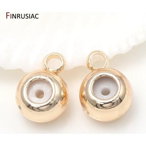 14k Real Gold Plated 3mm/4mm/5mm/6mm Positioning End Beads DIY Making Jewelry Chain Connector Accessory Findings