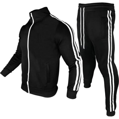 Jogging 2 Pieces Sets Tracksuit Men Zipper Winter Warm Mens Sweatshirt Fashion Oversized Long Sleeves New Harajuku Suit Pants