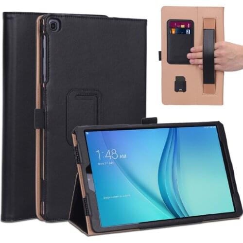 Cowhide Hand Strap Leather Magnet Cover Stand Funda Capa Case For Samsung Galaxy Tab A 10.1 2019 T510 T515 SM-T510 SM-T515 Coque