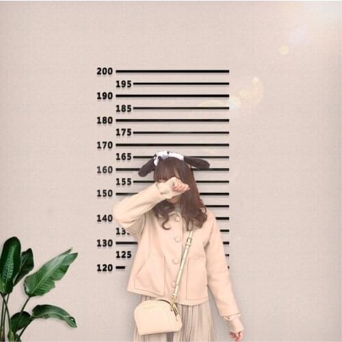 Creative DIY Fun height stickers INS chidrens room bedroom living room TV background wall decoration 3D acrylic wall sticker