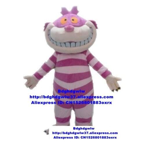 Cheshire Cat Kitten Mascot Costume Adult Cartoon Character Outfit Suit Circularize Flyer Professional Speziell Technical zx212