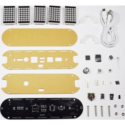 DS3231 Multifunction Alarm Clock LED Dot Matrix Animation Effects DIY Kit Gifts
