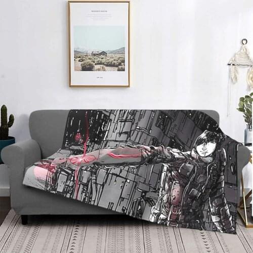 Blame Killy Blanket Fleece Autumn/Winter Japanese Anime Portable Lightweight Thin Throw Blanket for Sofa Outdoor Bedspreads