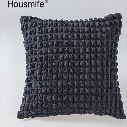 Solid Color Decorative Cushion Cover Pillowcase Polyester 45*45 cm Home Decoration Pillowcover For Living Room