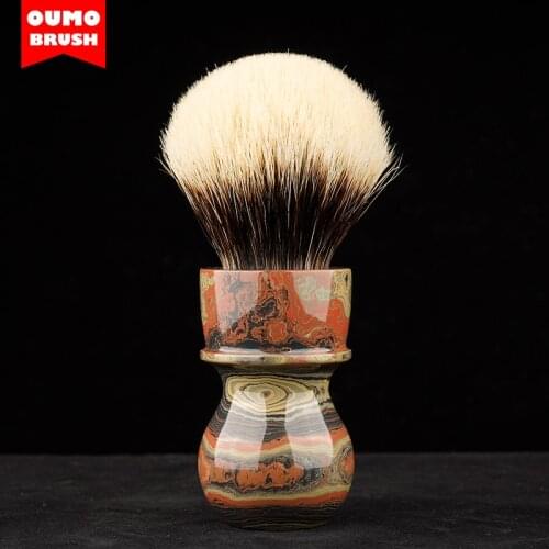 OUMO BRUSH - Limited Carrys collection ‘Destiny Ebonite Wasteland’ 28mm Shaving brush DHL free