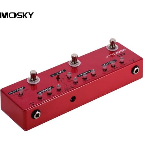 MOSKY DC5 6-in-1 Guitar Multi-Effects Pedal Full Metal Shell with True Bypass delay guitar effect pedal guitar accessories