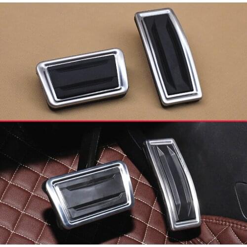 2Pcs Stainless Steel Gas Brake Rubber Pedal For 2017-2019 Cadillac XT5 Car Accelerator Cover Overlay Interior Trims Accessories