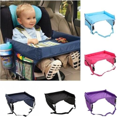 Baby Car Seat Travel Tray Safety Seat Play Table Organizer Storage Snacks Toys Cup Holder Waterproof For Children Kids Stroller