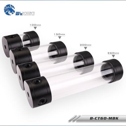 Bykski B-CT60-MBK Transparent Reservoir Tank 60mm 100/150/200/260mm