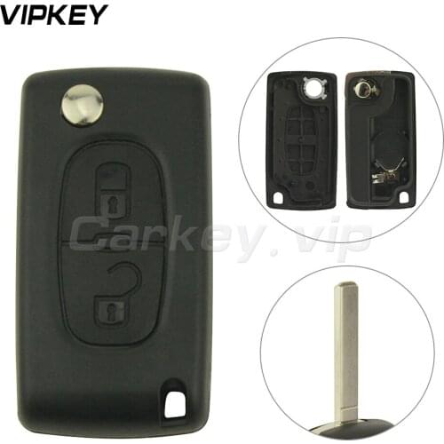 Remotekey CE0536 2 button VA2 Flip car key shell remote fob case for Peugeot 207 307 308 407 408 607 for Citroen C3 C4 C5 C6