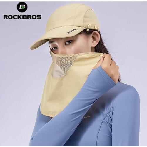ROCKBROS Foldable Balaclava Full Face Scarf 2 In 1 Women Men Sun Protection Adjustable Hiking CyclingHead Cover Cap Removable