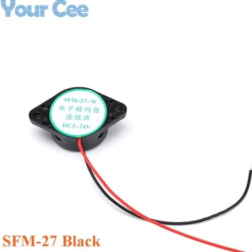 SFM-27 Alarm High-decibel DC3-24V 12V Electronic Buzzer Beep Alarm Continuous Beep for Arduino