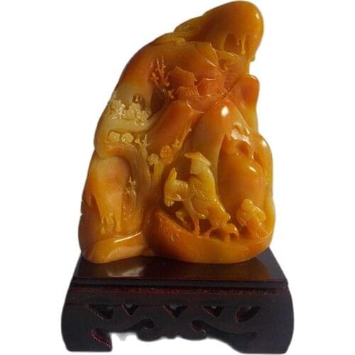 Shoushan Stone Carving Stone Taxuexinmei Home Furnishing Shui Town House Opening Gifts Articles