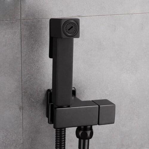 Bidet Faucets Wall Brass Black Cold Water Toilet Corner Valve Handheld Hygienic Shower Head Wash Car Pet Sprayer Airbrush Taps