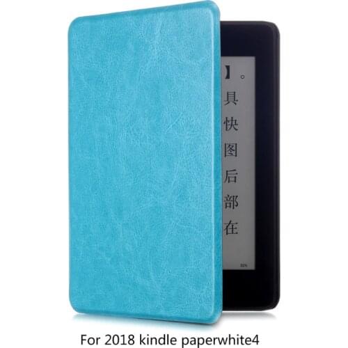 Universal E-books Reader Cover Imitation Leather Protective Shell Magnetic Case for 2018 Kindle Paperwhite 4 PQ94WIF