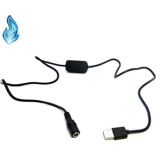 USB 8V Power Cable DC 5.5X2.5mm 5525 Female Connector for Camera Battery DC Coupler LP-E6 DR-E6 / AC-PW20 NP-FW50 / BLN1 / DCC8