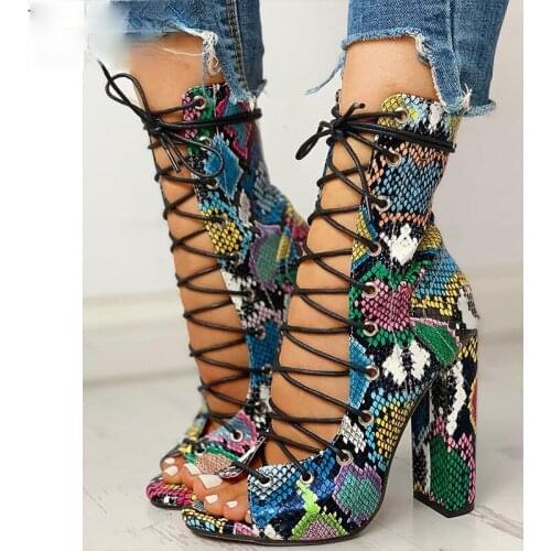 2020 Nightclub Spring Serpentine Platform High Heels Women Fashion High Heels 10cm Heels Platform Sandals Party Wedding Shoes
