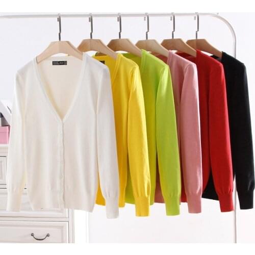 Harajuku Sweater Knitted Cardigan Button Jacket 2021Autumn V-Neck Loose Large Size Long Sleeve Casual Tops For Women Sweater 4XL