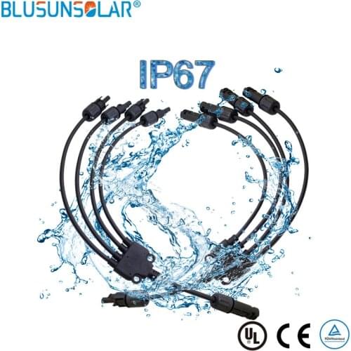 1 Pairs Solar PV Y Type Connector SOLAR PV, SOLAR PV 1 to 4 Y Branch Solar Cable Connector Used for Solar Power System LJ0158