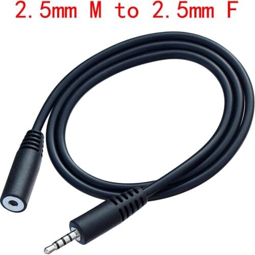 4 Pole Stereo 2.5mm Male to Female Jack Extension Audio Cable 0.5M 1.5M 1.8M