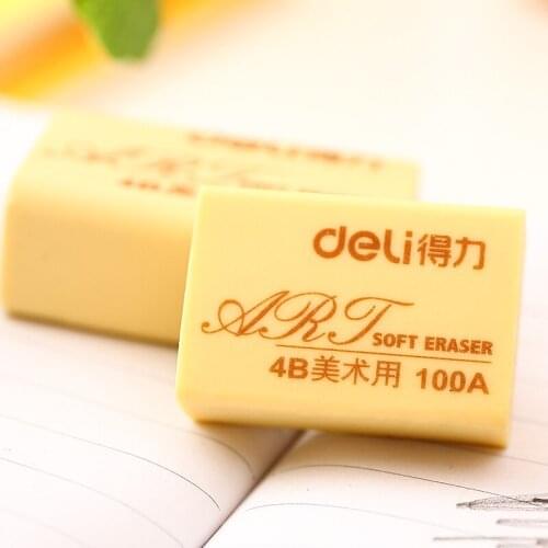 6Pcs Rubber Pencil Eraser School Students Study Test Art Class Draw Homework Office Design Wipe Clean Sketch Tools 4B 7534
