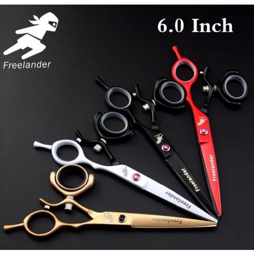 6.0in. Freelander 720 degree Rotating Handle Hairdressing Scissors Hair Cutting Scissors Set Barber Shears High Quality Salon