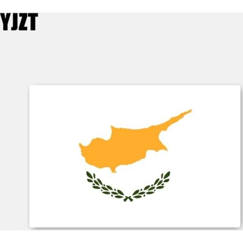 YJZT 8CM*12.1CM Car Accessories Cyprus Flag Motorcycle Car Sticker Decal Car Styling 6-3002