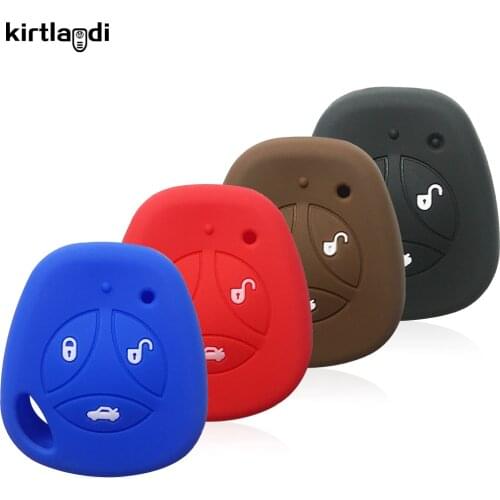 Kirtlandi 3 Buttons Flip Car Key Shell for Lada Granta Kalina 1 2 Vaz 145 Remote Car Key Case Cover Fob Keychain Accessories Set