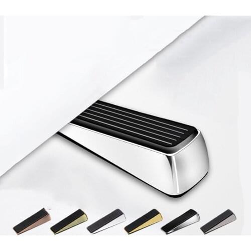 Nail-free zinc alloy anti-collision door stop Nail-free installation, removable anti-skid rubber anti-collision door stop