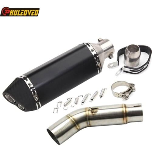 ID:42mm GSR750 Motorcycle Muffler Exhaust Link Connector Pipe Motorbike Muffler Exhaust Escape for GSR 750 Motorcycle Exhaust