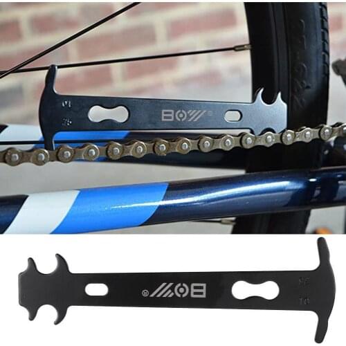 Portable Steel Bicycle Chain Wear Indicator Chain Gauge Checker Bike Repair Tools MTB Road Bikes Accessories Black