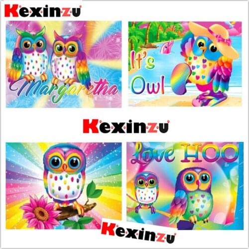 Kexinzu Full Square/Round 5D Diy Diamond Painting Cross Stitch "Cartoon Owl " Diamond 3D Embroidery Mosaic Home Decor Ds002