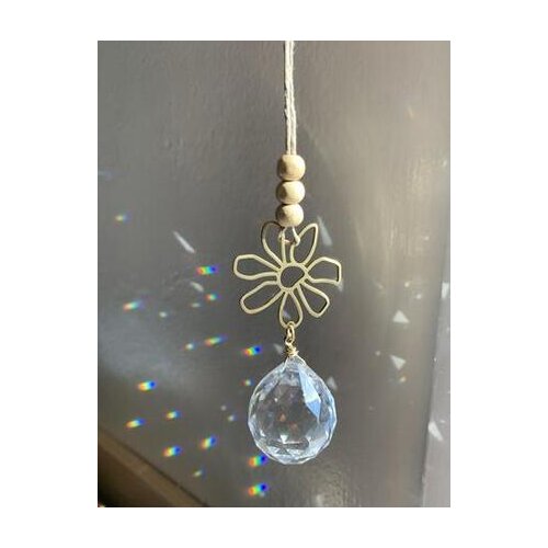 Suncatcher Flower Power- Suncatcher,Celestial Gift,New Home Gift,Occult Decor,Witchcraft,Good Luck,Banish Evil,Wiccan