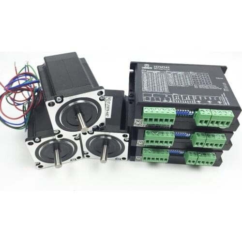 CNC Single axis Kit ,2DM542 Stepper Motor Driver 4.2A 24-50V 256 Sub replace M542,2M542 stepper driver 312z/in stepper motor